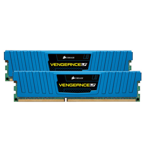 голяма снимка на CORSAIR 2x4GB Vengeance Blue LP DDR3 1600Mhz 1.5V