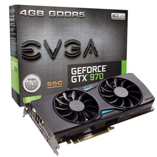 голяма снимка на EVGA GeForce GTX 970 SSC ACX 2.0+ 04G-P4-3975-KR