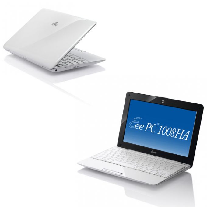 голяма снимка на ASUS EEEPC 1008HA /WHITE/N280
