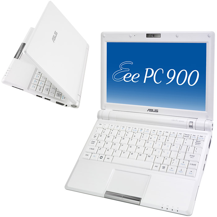 голяма снимка на ASUS EEEPC 900 16G/WHITE/WIN