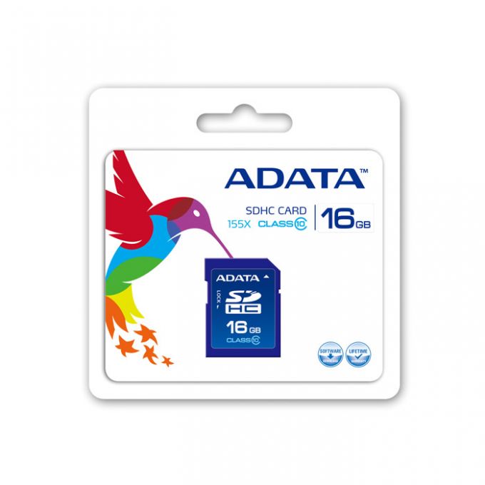 голяма снимка на 16GB SDHC CLASS10 A-DATA