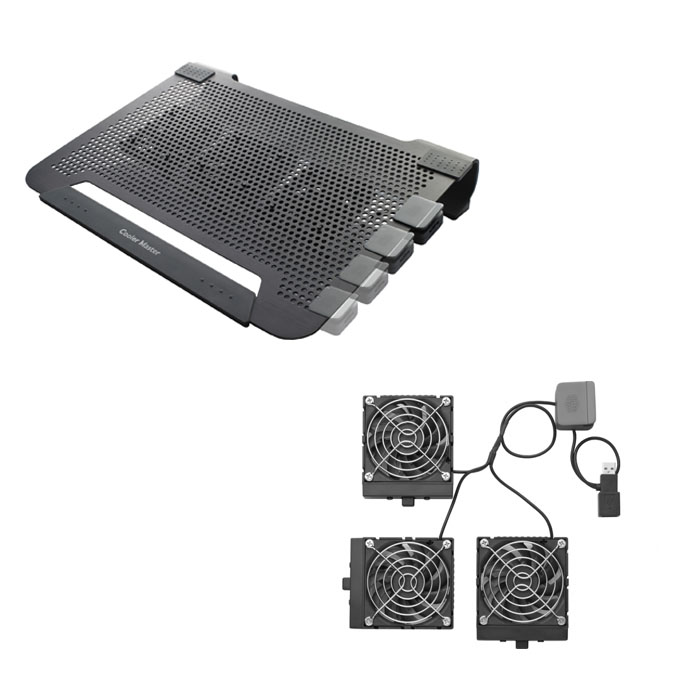 голяма снимка на CM NOTEPAL U3 /THREE FAN BLACK