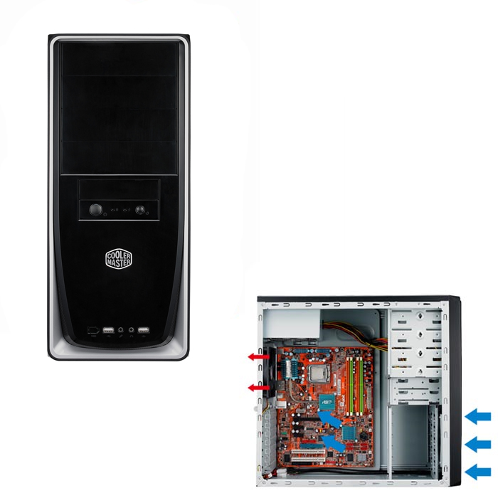 голяма снимка на CM ELITE310 SILV/BLACK /NO PSU