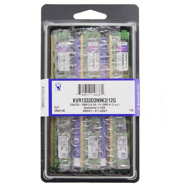 голяма снимка на 3X4GB DDR3 1333 KINGSTON