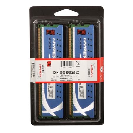 голяма снимка на 2X4GB DDR3 1600 KINGST XMP BLU
