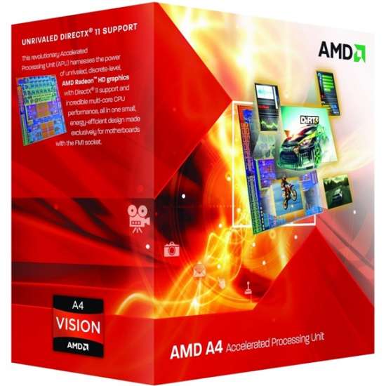 голяма снимка на AMD A4-3300 X2 /2.5GHZ/FM1/BOX
