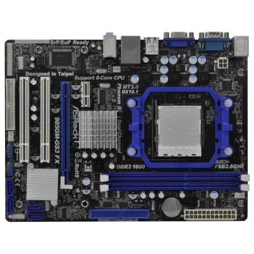 голяма снимка на ASROCK 985GM-GS3 FX /AMD 785G