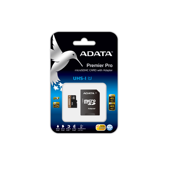 голяма снимка на 8GB SDMIC+ADAP UHS-I U1 ADATA