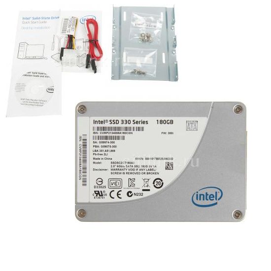 голяма снимка на INTEL 180G SSD 330 /2.5 KIT