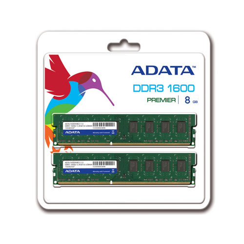 голяма снимка на 2X4G DDR3 1600 A-DATA