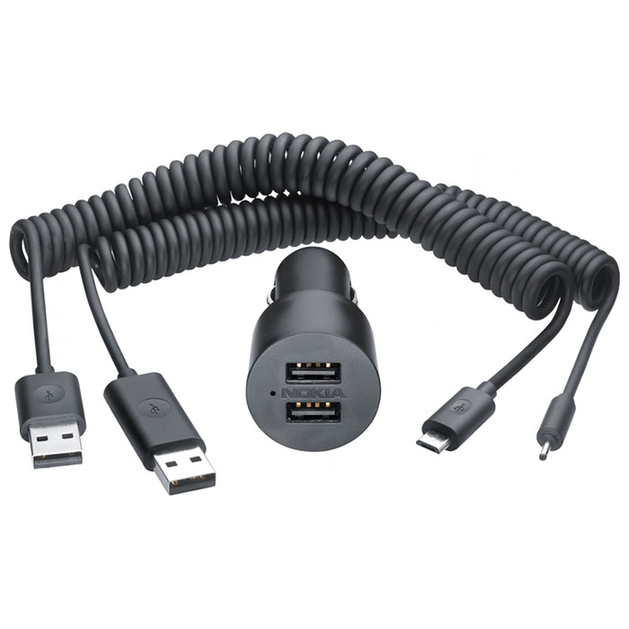 голяма снимка на NOKIA DC-20 CAR CHARGER/2 USB