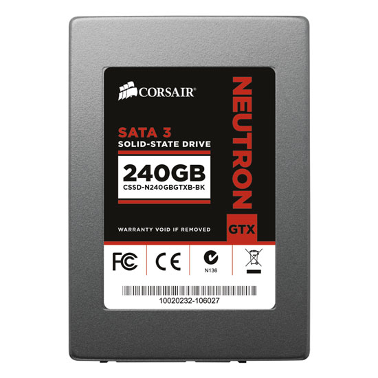 голяма снимка на Corsair SSD Neutron GTX CSSDN240GBGTXBBK 240GB SATA3 bracket