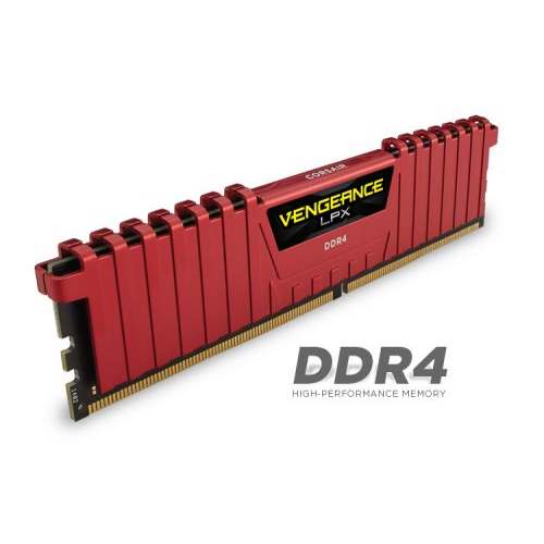 голяма снимка на CORSAIR DDR4 2800MHz 4x4GB CL16 LPX Red 1.20V