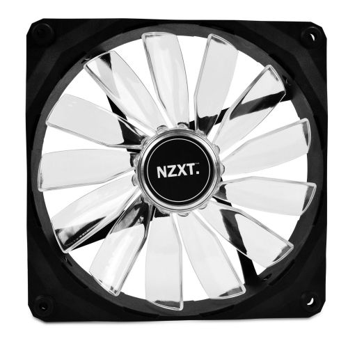 голяма снимка на NZXT 140mm White LED FAN RF-FZ140-W1