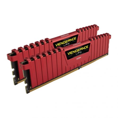 голяма снимка на CORSAIR DDR4 2400MHz 2x4GB CL14 LPX RED 1.20V