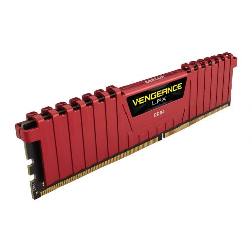 голяма снимка на CORSAIR DDR4 2400MHz 4GB CL14 LPX RED 1.20V