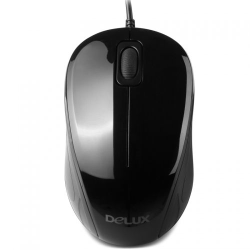 голяма снимка на Mouse DELUX DLM-135BU/USB/BLACK 1000DPI