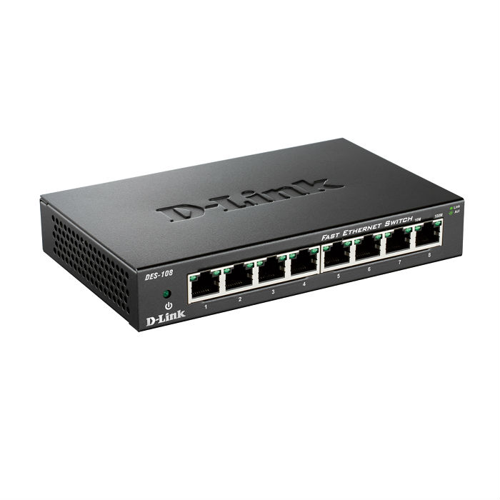 голяма снимка на D-LINK DES-108 /8PORT METAL