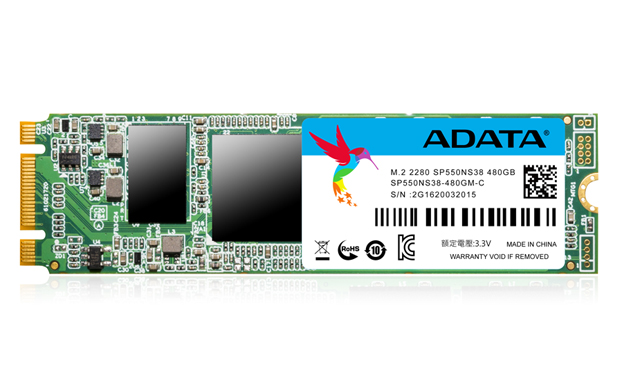 голяма снимка на ADATA SSD M2 2280 SP550 480GB