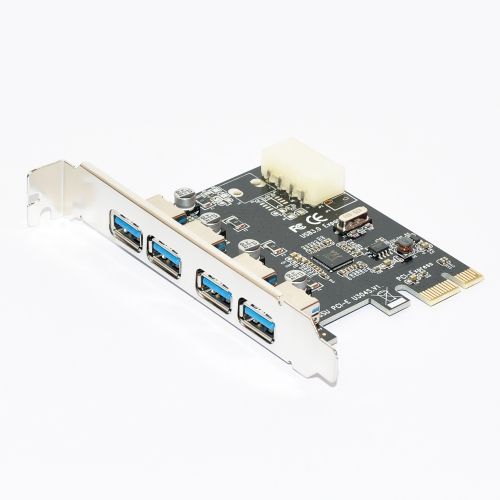 голяма снимка на Makki PCI-E card 4x USB3.0 port MAKKI-PCIE-4XUSB30-V1