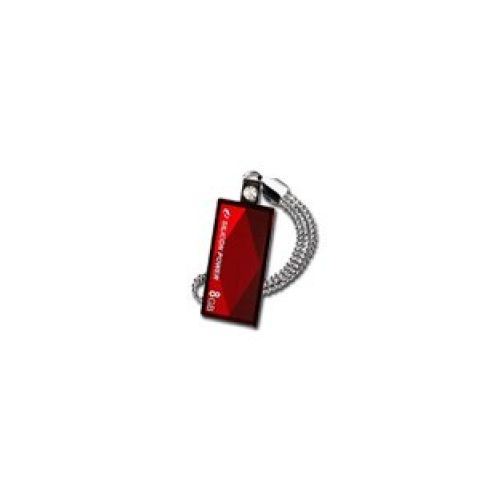 голяма снимка на SILICON POWER 8GB USB 2.0 Touch 810 Red SP008GBUF2810V1R