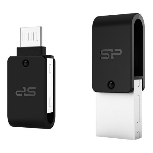 голяма снимка на SILICON POWER USB 2.0 Mobile X21 16GB Black SP016GBUF2X21V1K