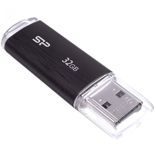 голяма снимка на SILICON POWER USB 2.0 Ultima U02 32GB BLACK SP032GBUF2U02V1K