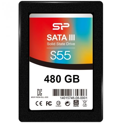 голяма снимка на SILICON POWER SATA SSD S55 480GB TLC std SP480GBSS3S55S25