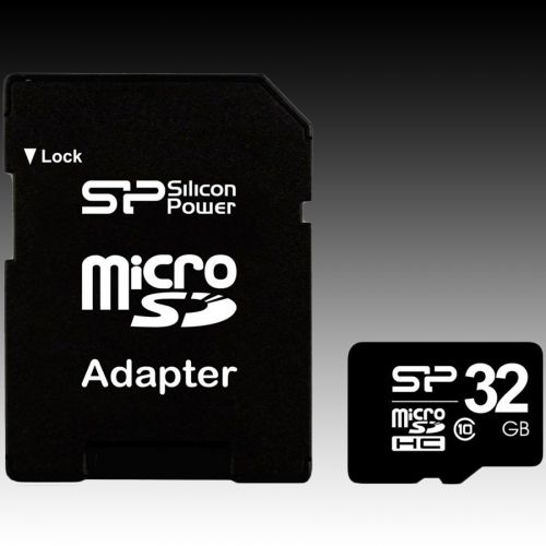 голяма снимка на Silicon Power MicroSD 32GB Class 10 SD Adaptor SP032GBSTH010V10