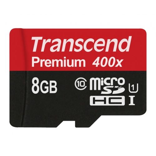 голяма снимка на Transcend 8GB microSDXC/SDHC Class 10 UHS-I 400x TS8GUSDCU1