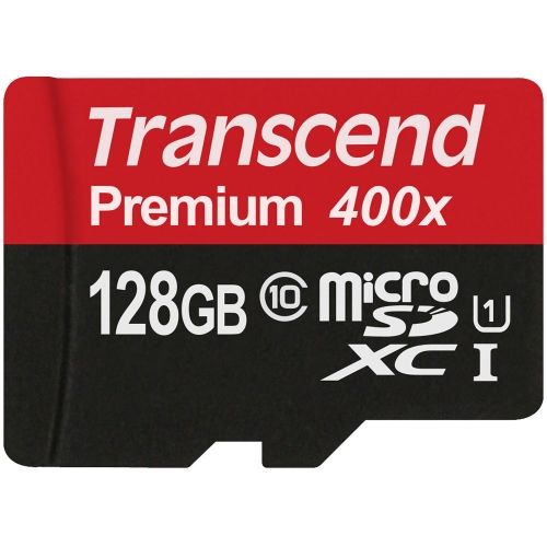 голяма снимка на Transcend 128GB microSDXC/SDHC Class 10 UHS-I adapter TS128GUSDU1