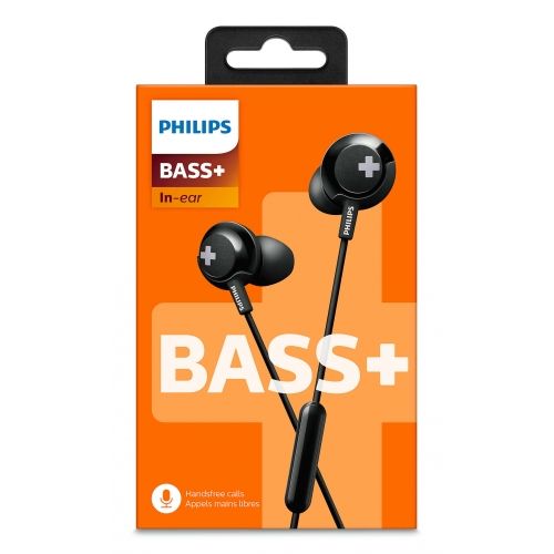 голяма снимка на Philips BASS+ Headphones Black SHE4305BK