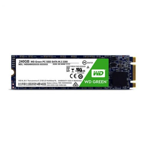 голяма снимка на SSD WD Green 3D NAND 240GB M.2 2280 SATA SLC WDS240G2G0B