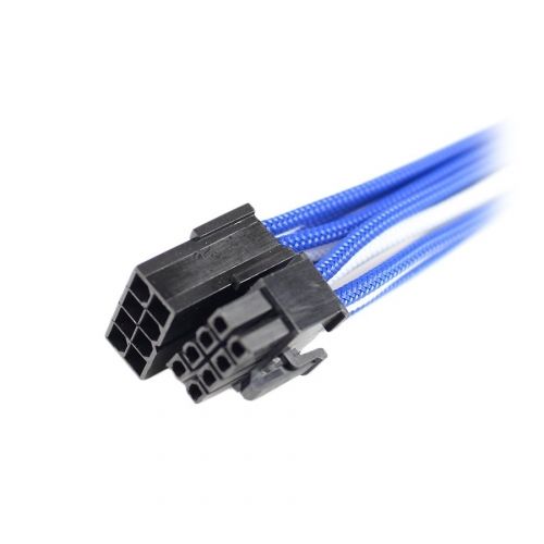 голяма снимка на GELID 8pin Power extension cable 30cm Blue/White CA-8P-13