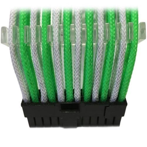 голяма снимка на GELID 24pin Power extension cable 30cm Green/White CA-24P-06