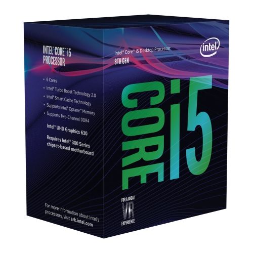 голяма снимка на Intel CPU Desktop Core i5-8600 3.1GHz 9MB LGA1151 box