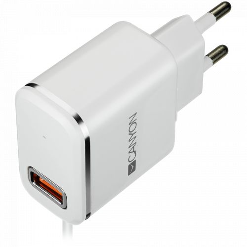 голяма снимка на CANYON Universal 1xUSB AC charger  lightning USB connector
