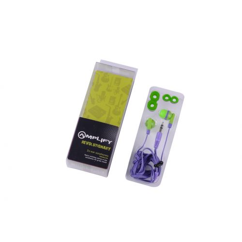 голяма снимка на Amplify Revolutionary In-earphones Lime and purple AM1001/LPR