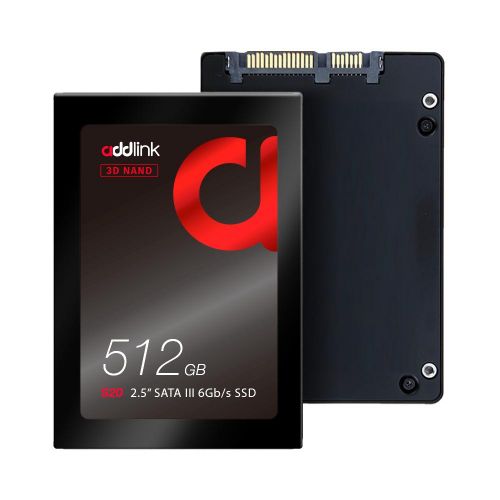 голяма снимка на Addlink SSD 512GB SATA3 3D Nand 550/500 MB/s ad512GBS20S3S