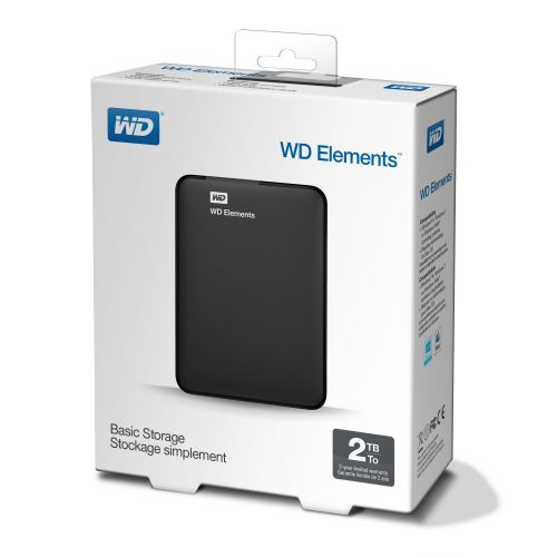 голяма снимка на WD Elements Portable 2TB USB 3.0 Black WDBU6Y0020BBK
