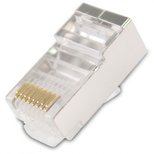 голяма снимка на VCom UTP connectors Cat6 STP/Shielded/RJ45 20pcs pack NM026-20pcs