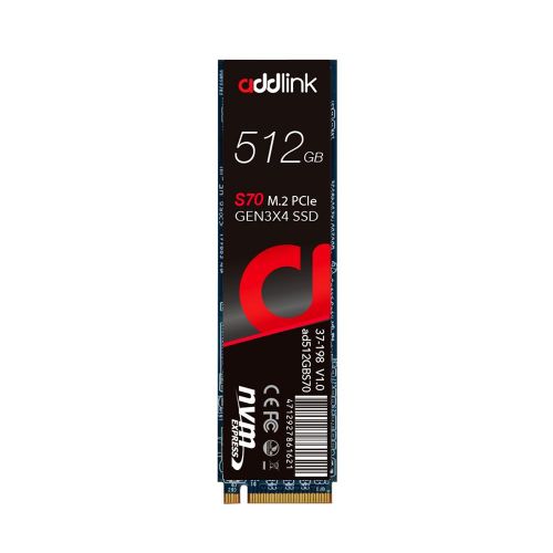 голяма снимка на Addlink SSD S70 512GB M.2 2280 PCI Express 3D Nand  ad512GBS70M2P
