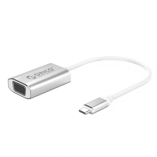 голяма снимка на Orico Adapter USB 3.1 Type C to VGA F silver XC-102