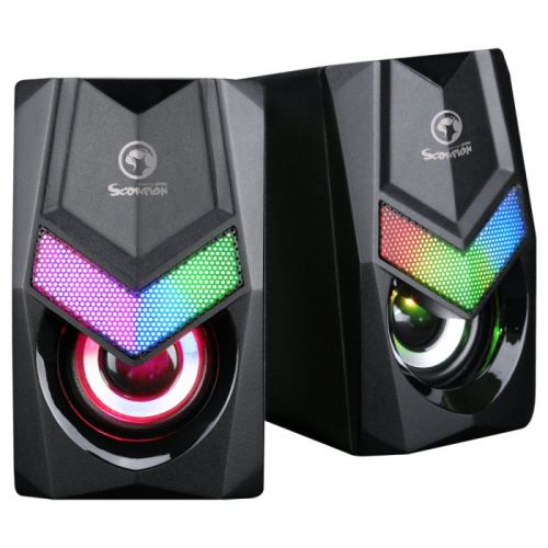 голяма снимка на Marvo Gaming Speakers 2.0 6W Rainbow backlight - MARVO-SG-118