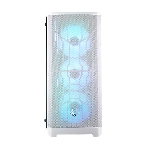 голяма снимка на BitFenix Nova Mesh Mid Tower Case RGB White Tempered Glass