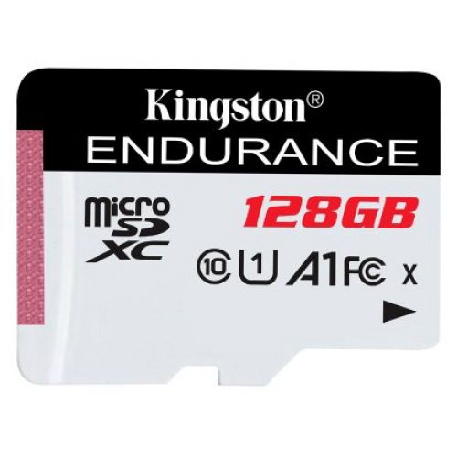 голяма снимка на Kingston 128GB microSDHC Endurance Flash Memory Card Class 10