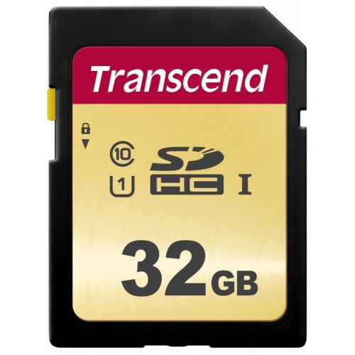 голяма снимка на Transcend 32GB UHS-I Class 10 U1 SD MLC NAND TS32GSDC500S