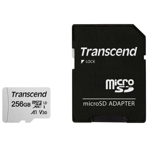 голяма снимка на Transcend 256GB UHS-I U3 V30 A1 microSDXC I Class10 Adapter TS256GUSD300S-A
