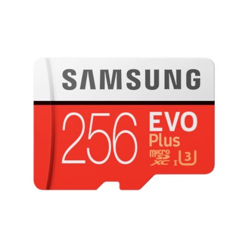 голяма снимка на Samsung MicroSD EVO+ Adapter 256GB Class10 UHS-1 Grade3 MB-MC256HA/EU 