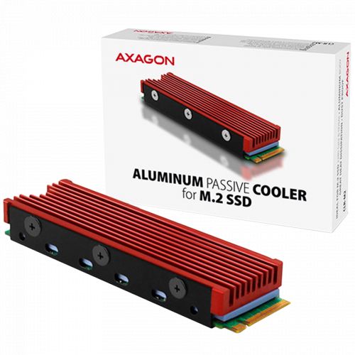 голяма снимка на AXAGON CLR-M2 passive M.2 SSD 80mm SSD ALU CLR-M2